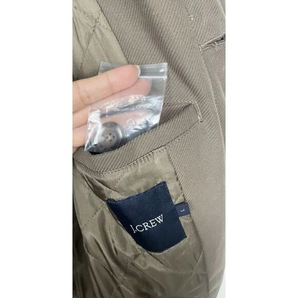 J Crew Khaki Cotton Thinsulate Lined Hidden Button Men’s Size L - Picture 7 of 11